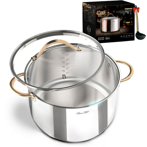 Olla Stock Ciwete de 7,5 L de acero inoxidable tricapa para inducción