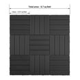 thumbnail image 3 of Wood Deck Tiles - 9 PCS Interlocking Outdoor Flooring 11.8x11.8 Inch - Waterproof Wood Plastic Composite Decking for Patio, Balcony, Backyard & Indoor Use (Black), 3 of 9