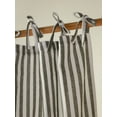 thumbnail image 2 of The Art Box Gauze Linen Striped Curtain Tie Top Green Window Curtain Panel Pack of 2 Curtain Set, 52" x 18", 2 of 8