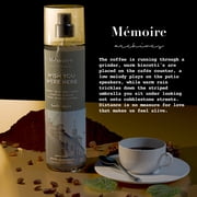 Memoire Wish You Were Here Body Mist for Women, 8 fl oz, Warm Fragrance with Coffee, Almond & Rain Notes