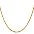 thumbnail image 2 of 14K Yellow Gold Rope Chain Necklace 22 inch 2.25 mm Diamond-cut with Lobster Clasp, 2 of 4