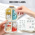 thumbnail image 6 of KUEON Daily Use Pill Organizer with Labels, Pill Box Easy to Open 7 Compartments, Portable Travel Pill Case White(large), 6 of 8