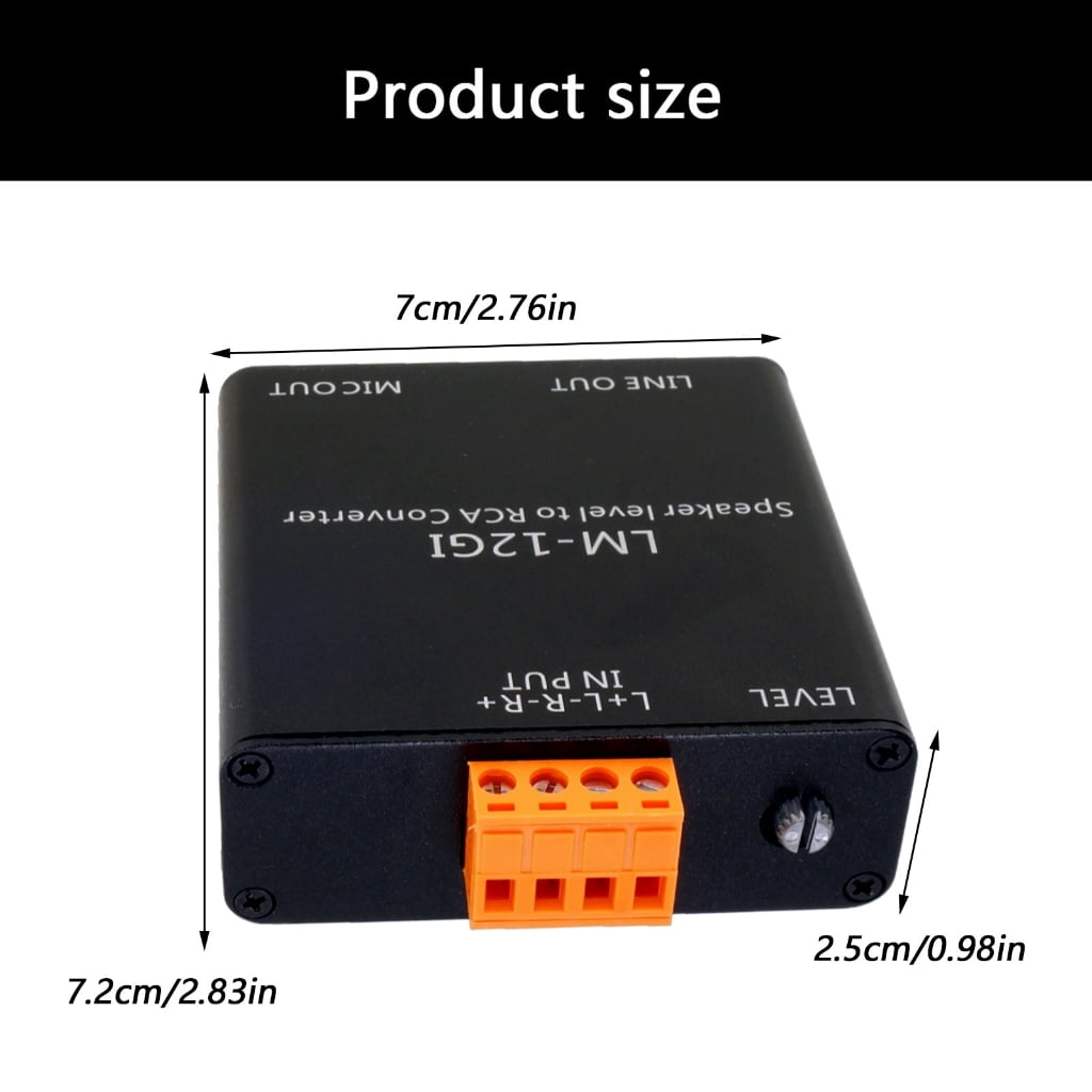 Jesscasday Audios Converters High Level Speaker Signal to Low Level Audios Adapters for Mixers and Sound Cards Power Amplifiers