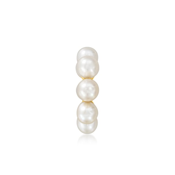 Ross-Simons 3-3.5mm Cultured Pearl Bead Charm in 18kt Gold Over Sterling, Women's, Adult