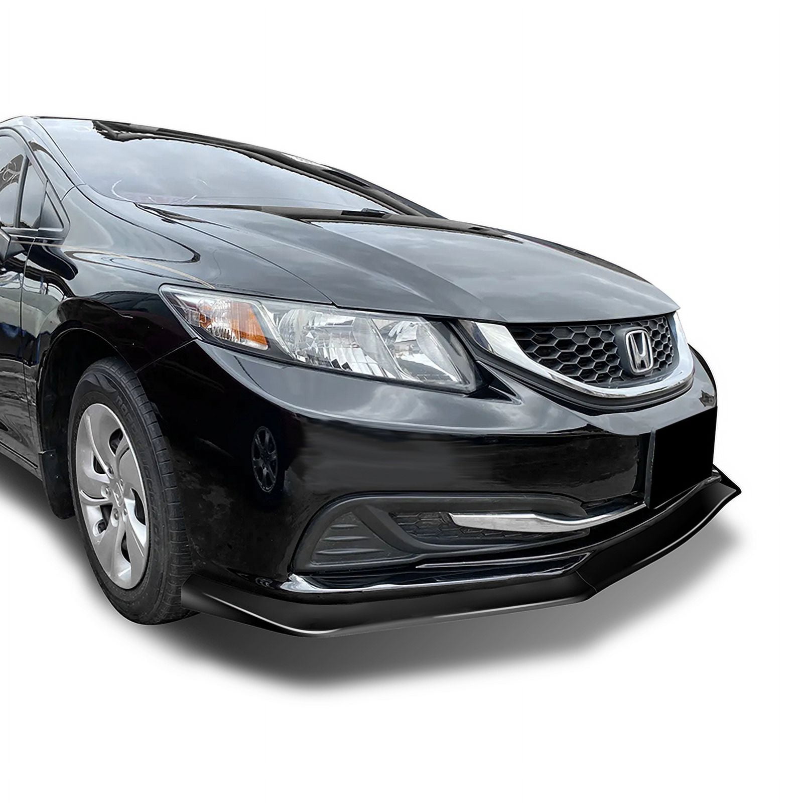 Stay Tuned Performance For 2013-2015 Honda Civic Sedan Painted Black Aero-Style Front Bumper Body Lip