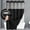 Black, variant on odorsTT Black Waffle Double Woven Shower Curtain, No Hook, Clear Top Window Hookless Shower Curtain Curtain Hotel Style Double Layer Machine Washable,72" X 75"