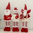 thumbnail image 2 of HHVB Christmas Decoration 3PCS Large Standing Snowmen, Elk, Santa Claus Plush Doll with Retractable Spring Legs for Christmas Ornaments Home Holiday Decoration Xmas Gift, 2 of 9