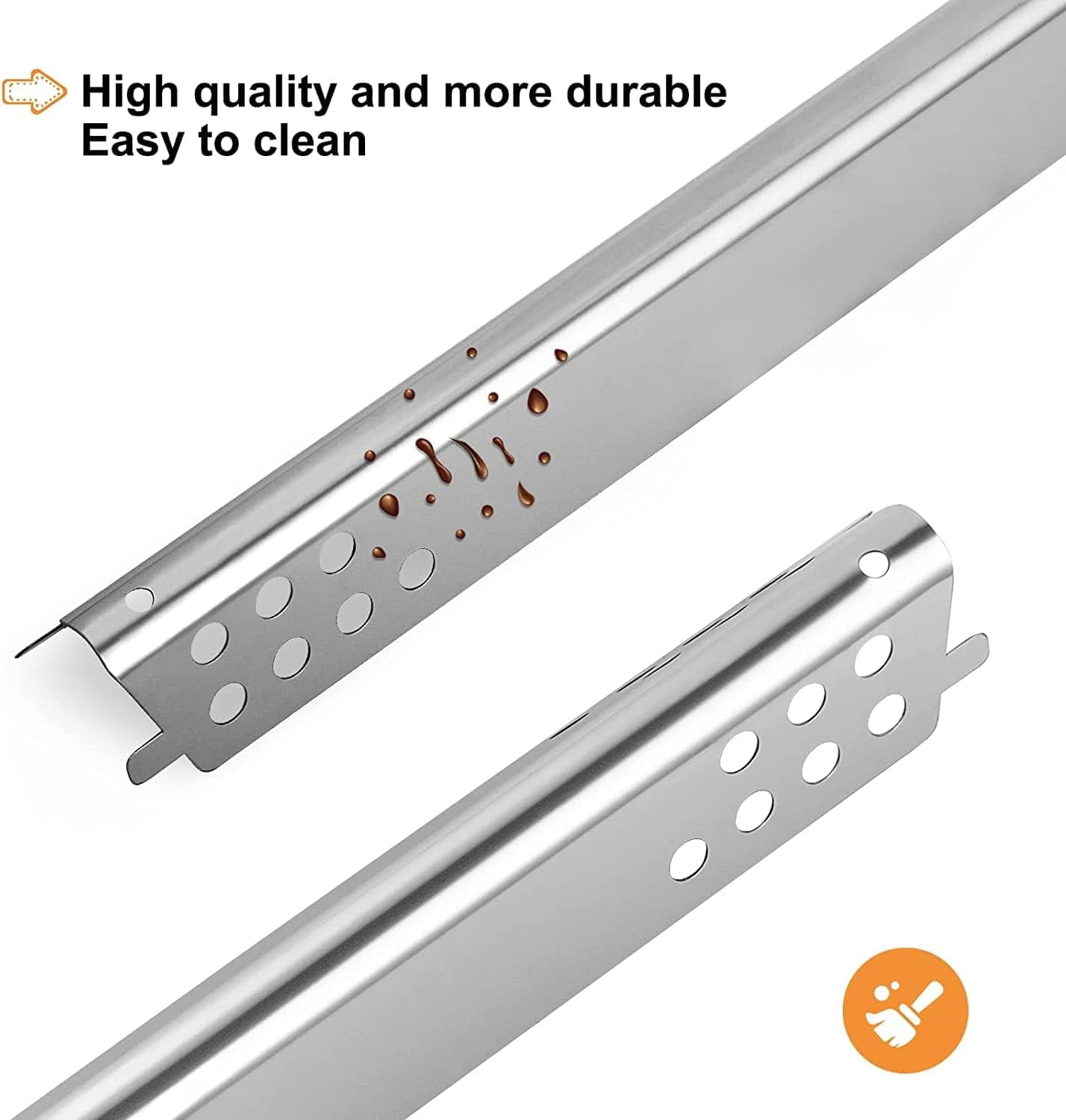 Grill Replacement Parts for Charbroil Performance 5 Burner 463347519, 463347518, 463275517, 463275717,Heat Plate Tent Shield,Grill Burner Pipe,Crossover Tube,for Charbroil 4 Burner 463347017 Gasgrill