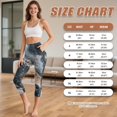 thumbnail image 7 of HELlHERO Marbled Printed Capri Leggings for Women Athletic Yoga Pants Tummy Control Yoga Capris Elastic Workout Leggings for Sports Gym, L, 7 of 7