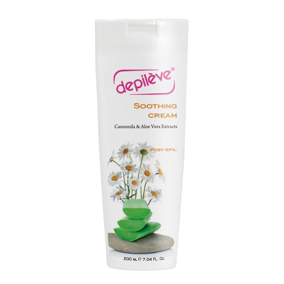 Crema calmante Depileve - Loción post-cera - Enriquecida con aloe vera manzanilla y óxido de zinc - para todo tipo de piel - Cuidado posterior calmante para la piel - Crema de similar al maquillaje