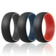 thumbnail image 2 of Anillo de bodas de silicona - Colección Duo estilo cúpula de ROQ para hombres - 3 x 10 mm Gris-Negro, Azul-Negro, Rojo-Negro, 2 of 2