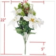 thumbnail image 2 of Admired By Nature Artificial Winter Frost Seasonal Mixed Bush Holiday Decoration Arrangement, Cream, ABN4B014-CRM, 2 of 3
