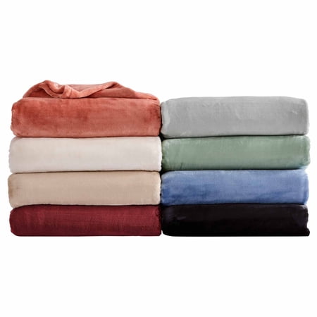 BETTER HOMES & GARDENS LUXURY VELVET PLUSH BLANKET, BLUE, FULL/QUEEN