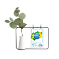 thumbnail image 1 of Brazil Flag Culture Element Map Transparent Glass Hanging Vases Decoration Bottle, 1 of 2