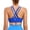 Emerald Blue, variant on Women’s Medium Support Sports Bra Crisscross Back, Removable Pads Wireless Yoga Bra, Breathable Workout Gym Top