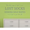 thumbnail image 5 of Lost Socks Seeking Sole Mates Vinyl Lettering Wall Decor Art Laundry Sticker Quote 23x12 -Inch Storm Gray, 5 of 5