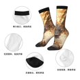 thumbnail image 5 of Honeii Golden Horned White Dragon Print Adult Socks,Crew Socks,Casual Calf Socks,Daily Wear Socks for Men & Women, Perfect for Sports, Casual and Everyday Use, 5 of 6