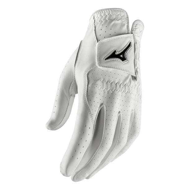 Guante de golf Mizuno Pro Leather para hombre mano izquierda blanco/negro