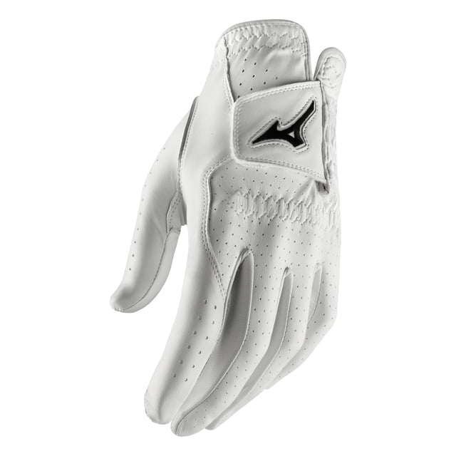 Guante de golf Mizuno Pro Leather para hombre mano izquierda blanco/negro