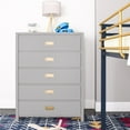 thumbnail image 4 of Monarch Hill Haven 5 Drawer Dove Grey Kids' Dresser, 4 of 9