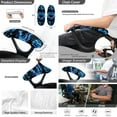 thumbnail image 5 of ZIATUBLES 5 PCS Office Chair Cover Set Includes High Back Chair Stretch Slipcover with Armrest Cover, Tissue Box Organizer and Remote Control Holder, Dolphin Flower Heart Print, L, 5 of 7