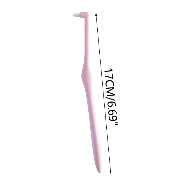 SLYNSHome Small Toothbrush for Orthodontic,Pink Soft Bristles Angled Toothbrush