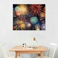 thumbnail image 2 of COMIO  Canvas Prints Wall Art Colorful Fireworks in Night Sky Modern Wall Decor/Home Decoration Stretched Gallery Canvas Wrap Giclee Print., 2 of 4