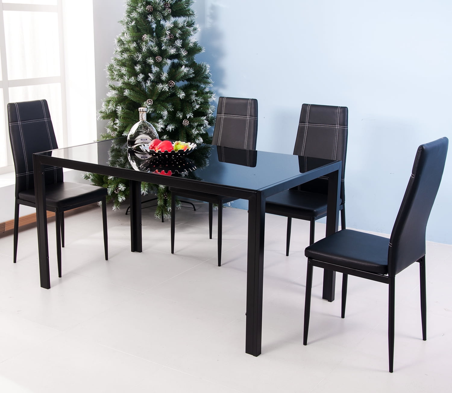 Clearance!5 Piece Dining Table Set for 4 Person, Modern Kitchen Table