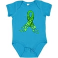 thumbnail image 3 of Inktastic Mental Health Awareness Ribbon with Green Hearts Boys or Girls Baby Bodysuit, 3 of 5