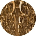 thumbnail image 1 of Ahgly Company Machine Washable Indoor Round Transitional Red Brown Area Rugs, 6' Round, 1 of 7
