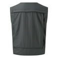 thumbnail image 3 of Bcfgryg Mens Leisure Sports Multi Pocket American Vest Fishing Outdoor Vest Solid Color Casual Coat Lightweight Men's Vest, 3 of 5