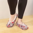 thumbnail image 2 of BambooMN Women's Heart Stripes Slippers Non-Slip Grips - Asst M - Large -2 Pairs, 2 of 7