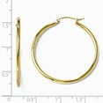 thumbnail image 2 of 10K Yellow Gold Earring Hoop Women'S 35 mm Polished Hinged Earrings, 2 of 2