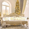 thumbnail image 2 of White and Gold Bronzing Christmas Lumbar Throw Pillow Covers 12x20 Set of 4, Decorative Long Xmas Cushion Covers Pillow Cases 12 x 20 for Home Bedroom Room Holiday Couch Decor Decorations, 2 of 6