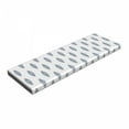 thumbnail image 1 of Feather Bench Pad, Pattern with Feathers in Bohemian Style Crescent Moon and Star Motifs, HR Foam Cushion with Decorative Fabric Cover, 45" x 15" x 2", Blue Grey and Pale Grey, by Ambesonne, 1 of 3