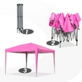 thumbnail image 4 of Outdoor Basic 10' x 10' Pop up Canopy Tent Outside Canopy with Carry Bag, Pink, 4 of 5