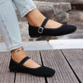 thumbnail image 4 of Runing Casual Fashion Walking Slip On Sneakers Lightweight Breathable Shoes Womens Mary Jane Flats with Strap Square Toe Dressy Shoes, 4 of 9