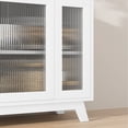 thumbnail image 5 of Luku Buffet Storage Cabinet with Fluted Glass Doors - 36" Modern Sideboard for Dining and Living Room, 5 of 9