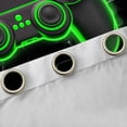 thumbnail image 5 of Homewish Kids Green Gamepad Black Out Curtains, Gamer Gaming Theme Curtains Pack of 2 (42x63 Each), Modern Fashion Honeycomb Bedroom Curtains, Window Curtains Bedroom Decor, 5 of 7