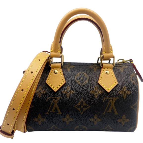 Pre-Owned LOUIS VUITTON Louis Vuitton Monogram Nano Speedy M81085 Shoulder Bag Handbag for Women
