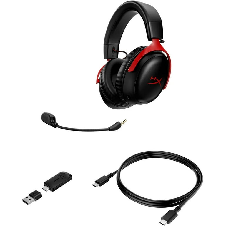 HyperX Cloud III Wireless - Gaming Headset for PC, PS5, PS4 Bundle