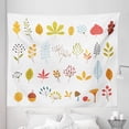 thumbnail image 1 of Maple Leaf Tapestry, Autumn Floral Leaves Tree Mushroom Nature Branch Plant of Foliage Illustration, Fabric Wall Hanging Decor for Bedroom Living Room Dorm, 5 Sizes, Multicolor, by Ambesonne, 1 of 1