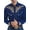 Navy, variant on Men's Western Cowboy Shirt Long Sleeve Embroidered Shirt Slim Fit Cotton Casual Button Down Shirt Navy M