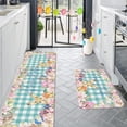 thumbnail image 4 of Felwors Easter Floor Mat Two Piece Set Decoration Eggs Bunny Rabbit Ears Easter Kitchen Mats Set Of 2 Spring Home Decor Low Profile Kitchen Rugs For Floor, 4 of 5