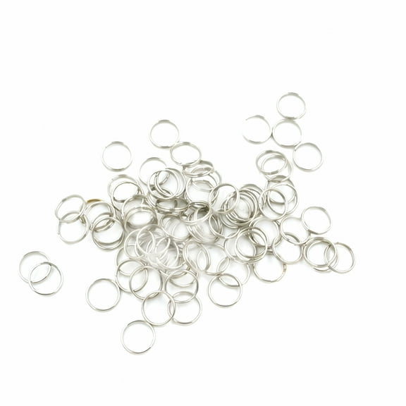 DESIGNICE 100pcs Split Rings 10mm External Diameter Stainless Steel Key Chain Rings for Making Crafts