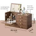 thumbnail image 2 of Wooden Makeup Organizer with 4 Drawers and Built-in Mirror for Makeup, Accessories, Jewelry and More, 2 of 7