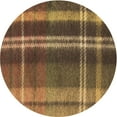 thumbnail image 1 of Ahgly Tapis Rond Lavable en Machine Intérieur Transitionnel Brun Cannelle, 8 Pieds Rond, 1 of 7