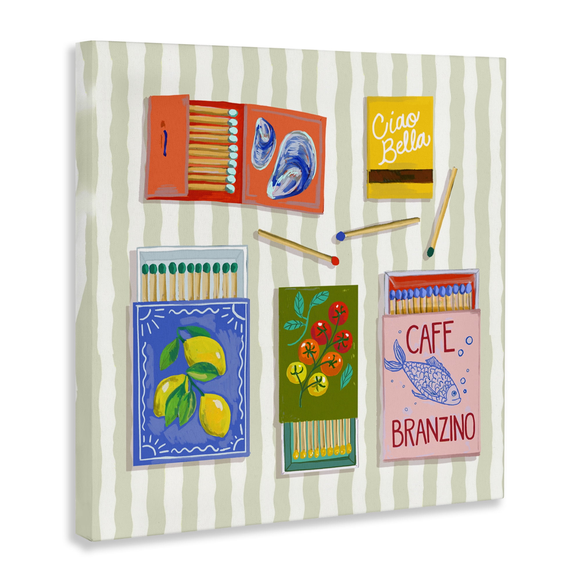 Stupell Industries Ciao Bella Seaside Matchboxes Canvas Wall Art, design by Rachel Nerney