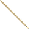 thumbnail image 2 of 14k Yellow Gold Bracelet Fancy 9 mm 7.5 in Floral Link, 2 of 4