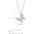 thumbnail image 4 of 14K Gold Plated Butterfly Necklaces for Women 925 Sterling Silver Cute Butterfly CZ Pendant Necklace Dainty Insect Animal Charm Chain Necklace Jewelry Birthday Gifts for Mom Daughter, 4 of 6